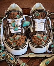 Load image into Gallery viewer, RESERVED FOR HADLE - Old Pawn - Custom Vans **READ DESCRIPTION FOR ORDER INFO**