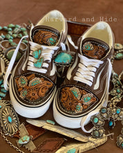 Load image into Gallery viewer, RESERVED FOR HADLE - Old Pawn - Custom Vans **READ DESCRIPTION FOR ORDER INFO**