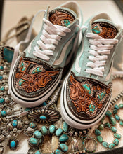 Load image into Gallery viewer, RESERVED FOR HADLE - Old Pawn - Custom Vans **READ DESCRIPTION FOR ORDER INFO**