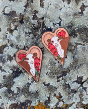 Load image into Gallery viewer, Be mine Bovine earrings ♥︎
